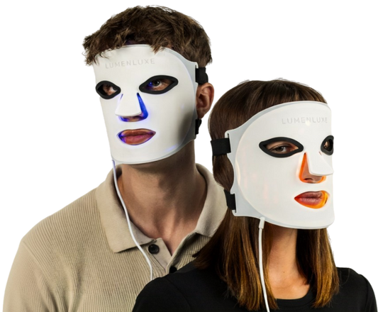 Muž a žena s Led maskou 
