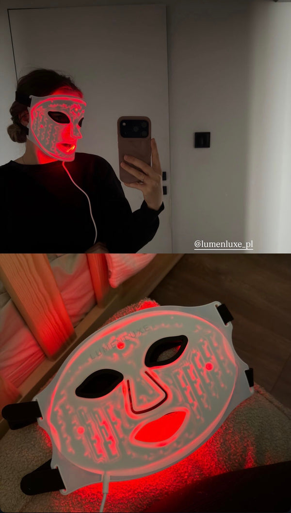 Maska LED LumenLuxe podczas dziesięciominutowego zabiegu (22)