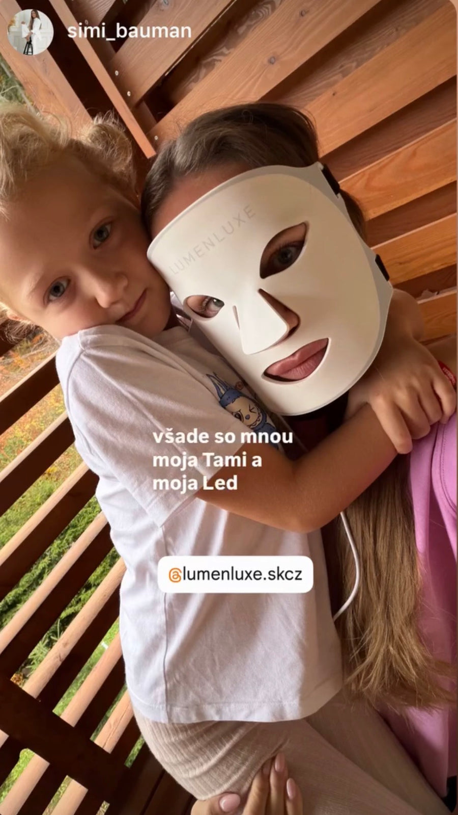 LED maska na obličej LumenLuxe – fotka od zákaznice