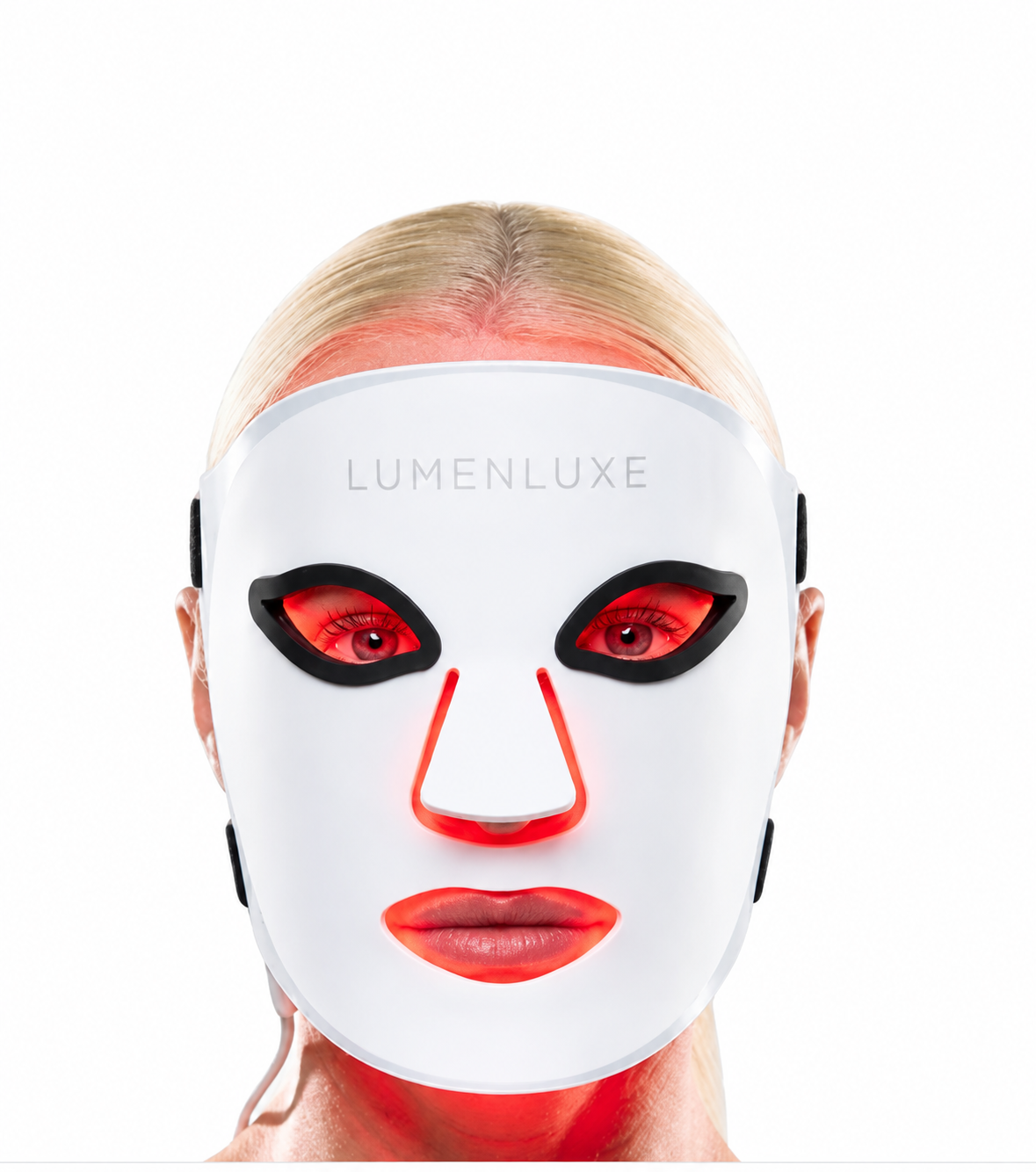 žena s led maskou 